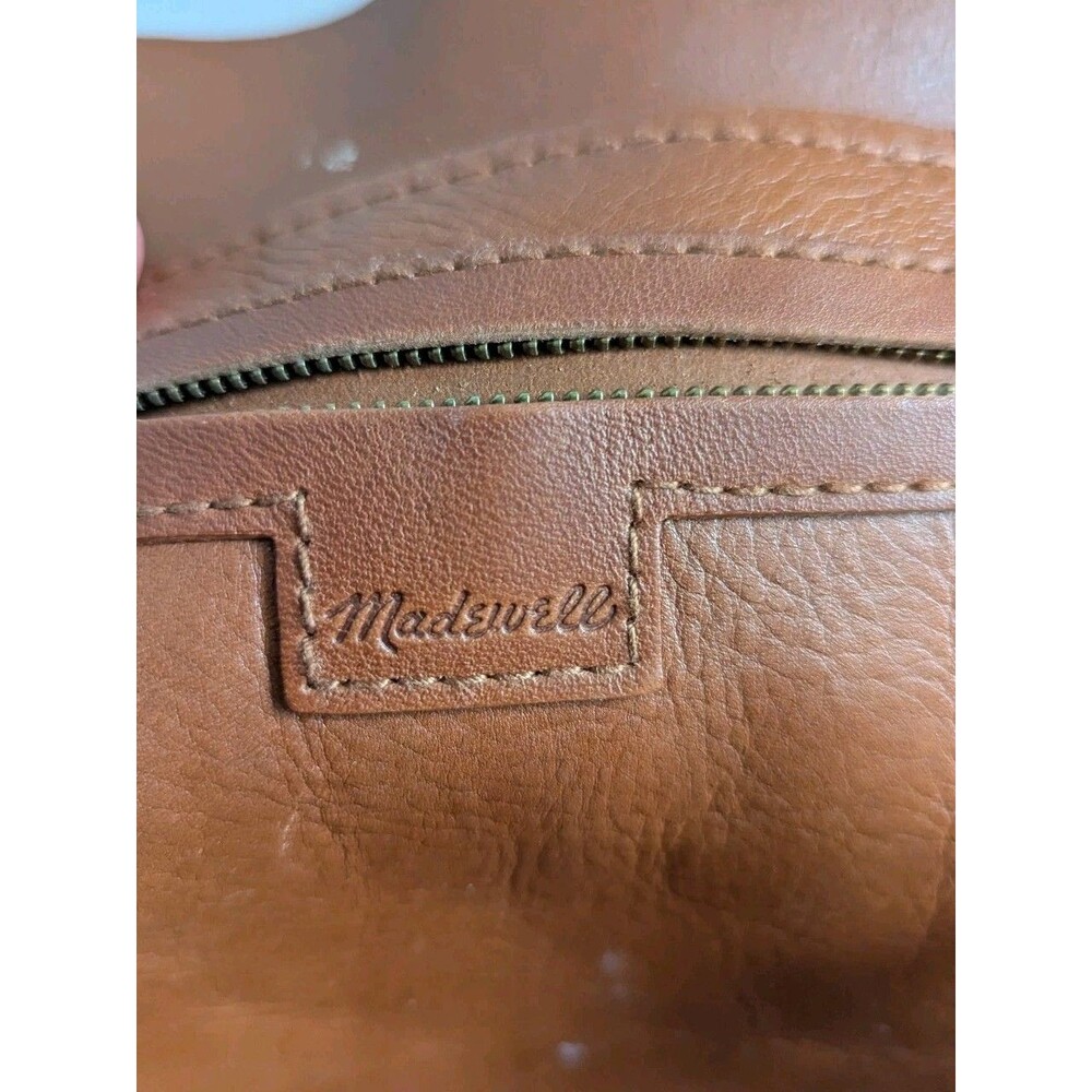 MADEWELL English Saddle Leather The Medium Transport Tote F5788 Distressed - Picture 7 of 16